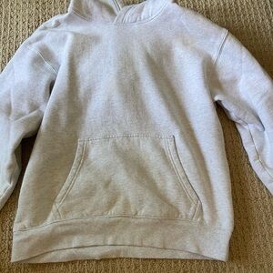 Aritzia perfect hoodie heather cloud white